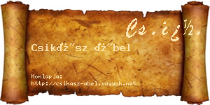 Csikász Ábel névjegykártya
